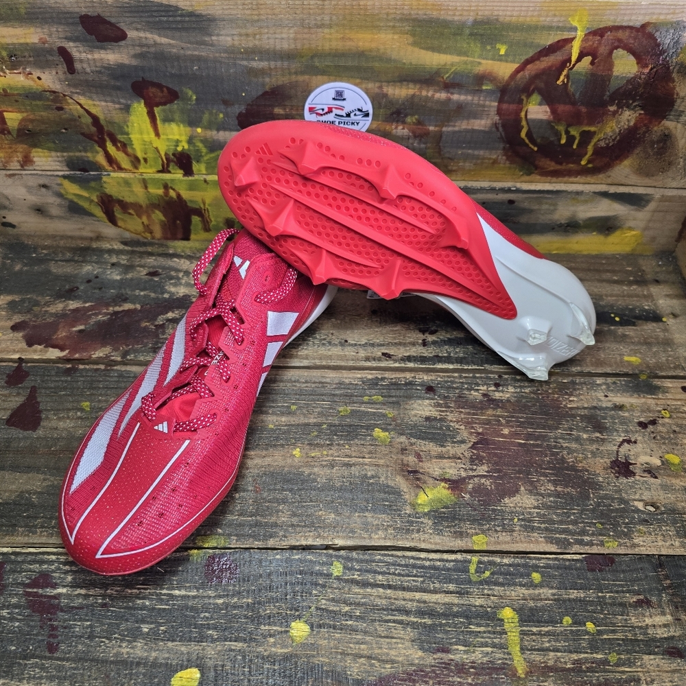 Size 11.5 Adidas Adizero Electric Football Cleats Team Power Red/White IH5033 - Picture 7 of 8